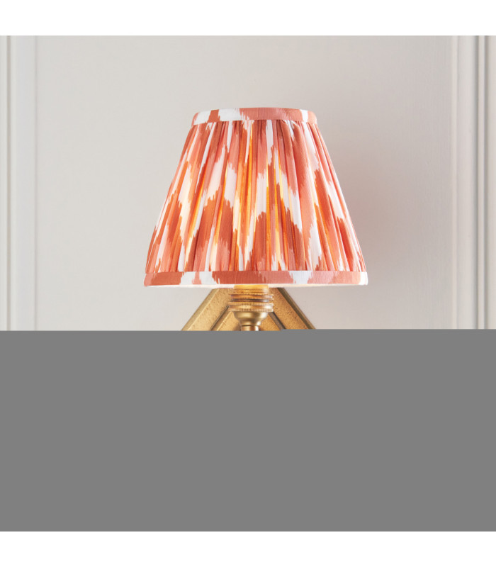 Diamond Curve & Zigzag 16cm Wall Lamp Antique Brass Apricot Orange-3