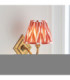 Diamond Curve & Zigzag 16cm Wall Lamp Antique Brass Apricot Orange-4