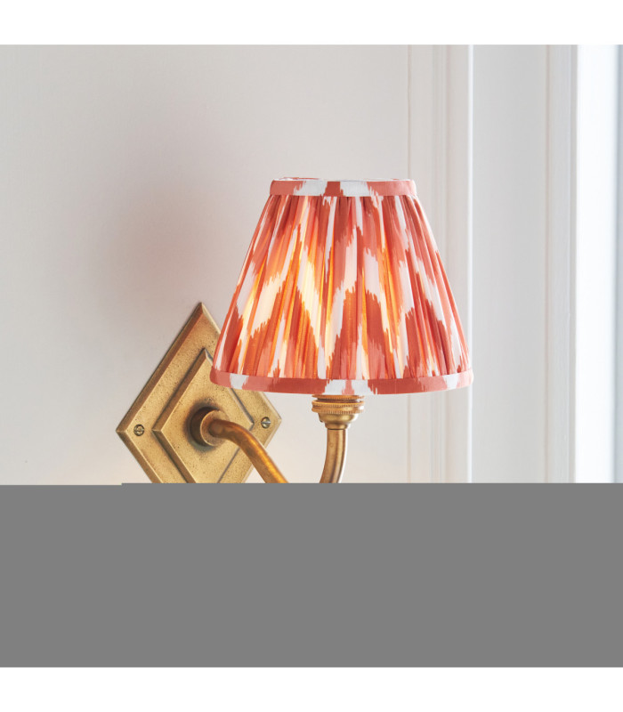 Diamond Curve & Zigzag 16cm Wall Lamp Antique Brass Apricot Orange-4