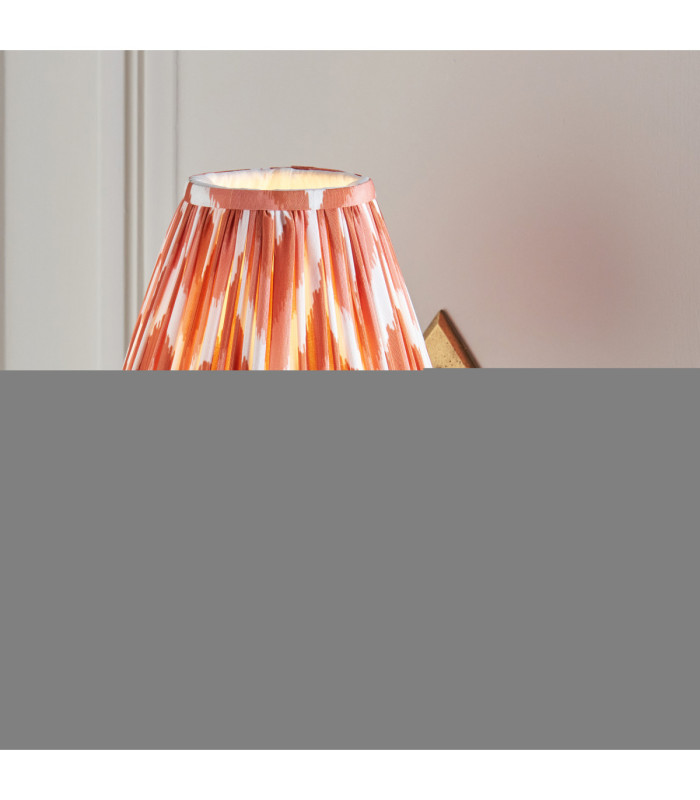 Diamond Curve & Zigzag 16cm Wall Lamp Antique Brass Apricot Orange-5