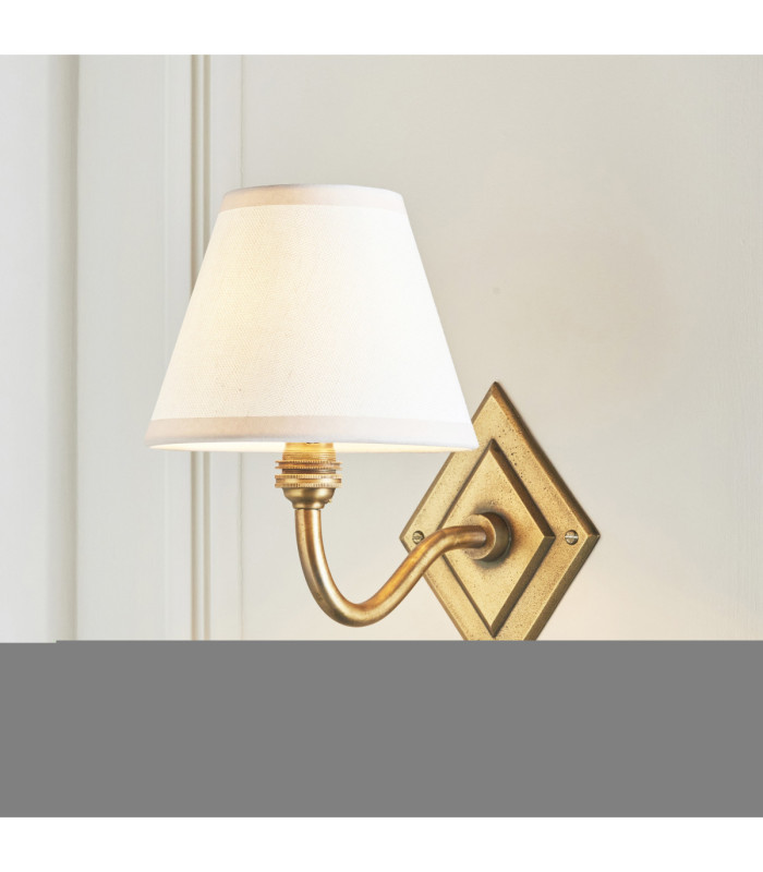 Diamond Curve & Ivy 16cm Wall Lamp Antique Brass Vintage White-2