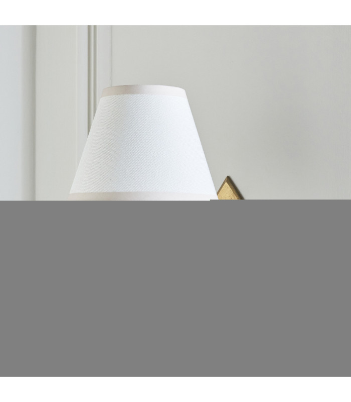 Diamond Curve & Ivy 16cm Wall Lamp Antique Brass Vintage White-6
