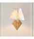 Diamond Curve & Ikat 16cm Wall Lamp Antique Brass Neutral Print-3