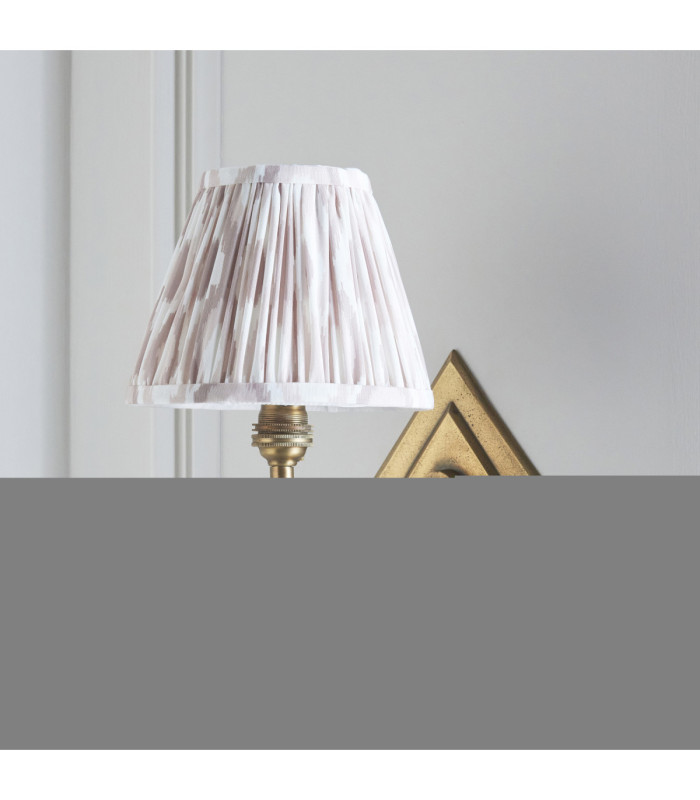 Diamond Curve & Ikat 16cm Wall Lamp Antique Brass Neutral Print-5