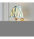 Diamond Angle & Zigzag 16cm Wall Lamp Antique Brass Cotswold Green-2