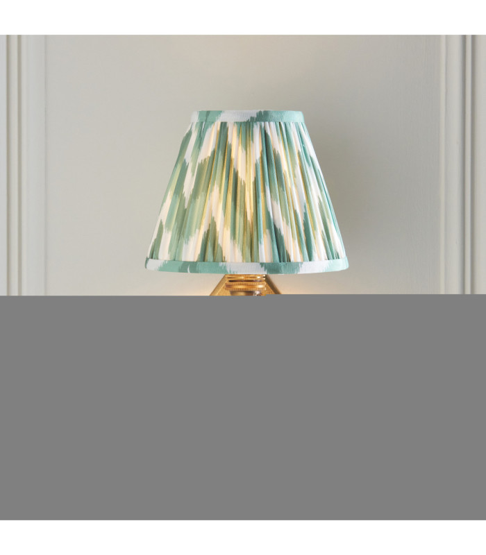 Diamond Angle & Zigzag 16cm Wall Lamp Antique Brass Cotswold Green-3