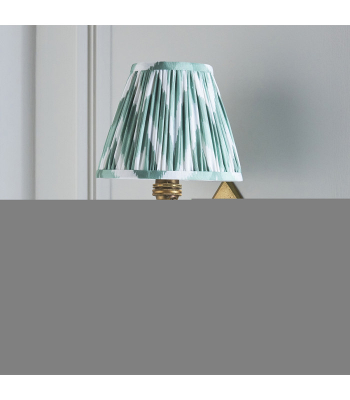 Diamond Angle & Zigzag 16cm Wall Lamp Antique Brass Cotswold Green-5