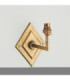 Diamond Angle & Zigzag 16cm Wall Lamp Antique Brass Cotswold Green-6