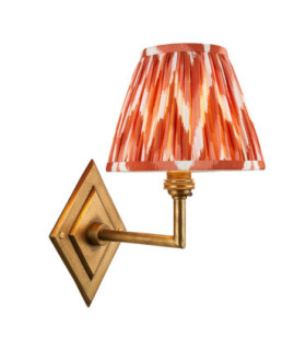 Diamond Angle & Zigzag 16cm Wall Lamp Antique Brass Apricot Orange-1