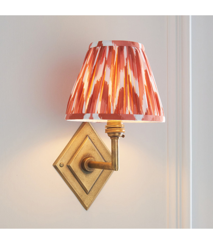 Diamond Angle & Zigzag 16cm Wall Lamp Antique Brass Apricot Orange-4