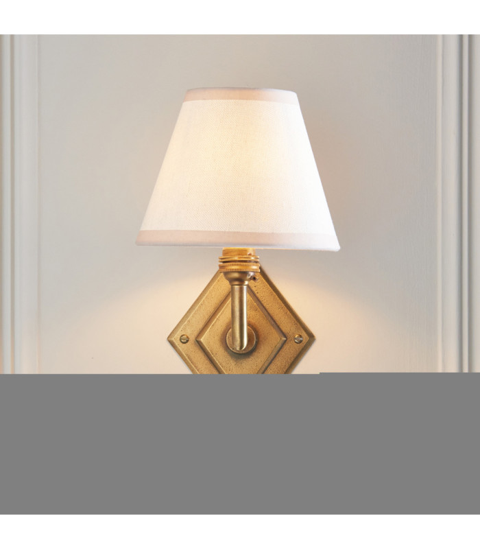 Diamond Angle & Ivy 16cm Wall Lamp Antique Brass Vintage White-3
