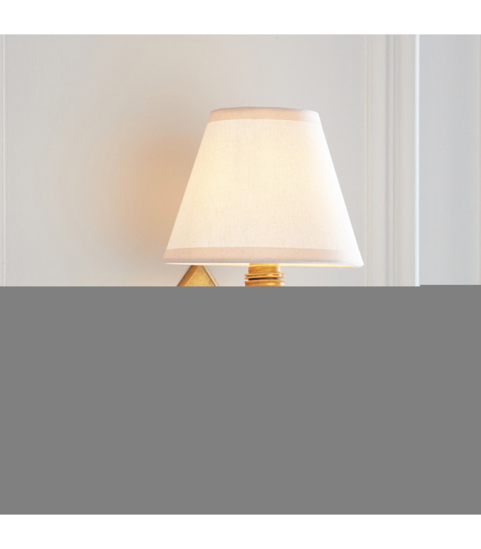 Diamond Angle & Ivy 16cm Wall Lamp Antique Brass Vintage White-4