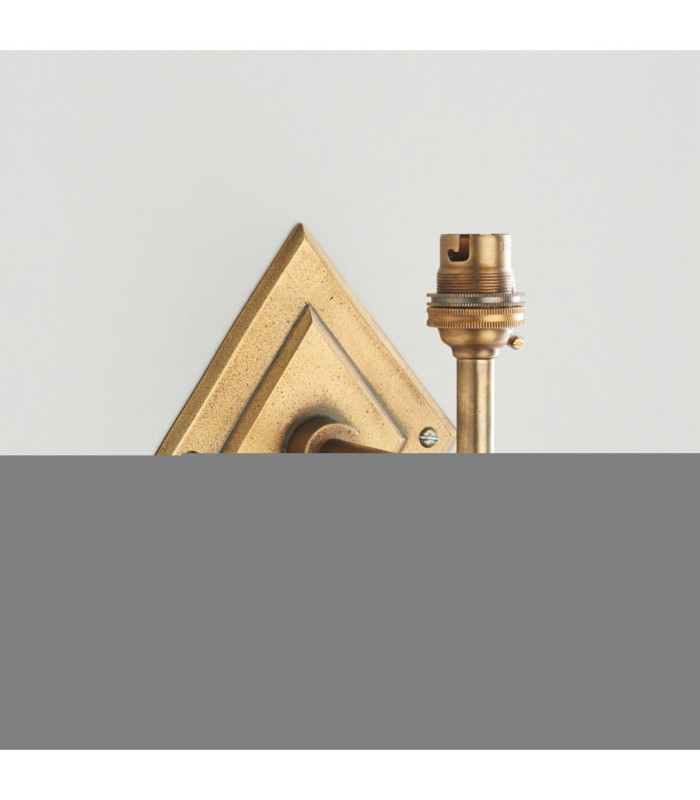 Diamond Angle & Ivy 16cm Wall Lamp Antique Brass Vintage White-6
