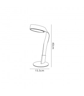 Table Lamp, 1 x 10W LED, 3000K, 800lm, Silver, Polished Chrome - 2