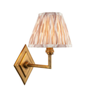 Diamond Angle & Ikat 16cm Wall Lamp Antique Brass Neutral Print-1