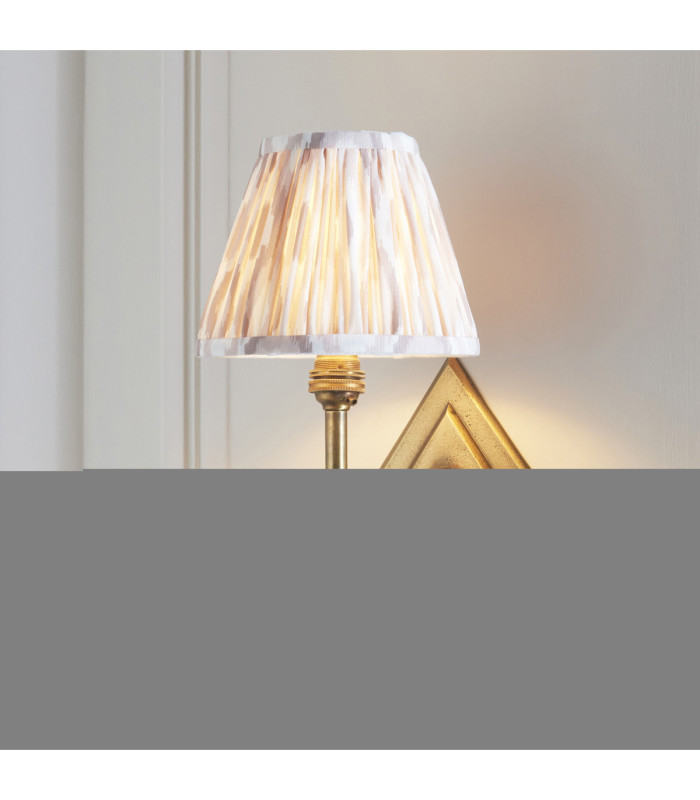 Diamond Angle & Ikat 16cm Wall Lamp Antique Brass Neutral Print-2