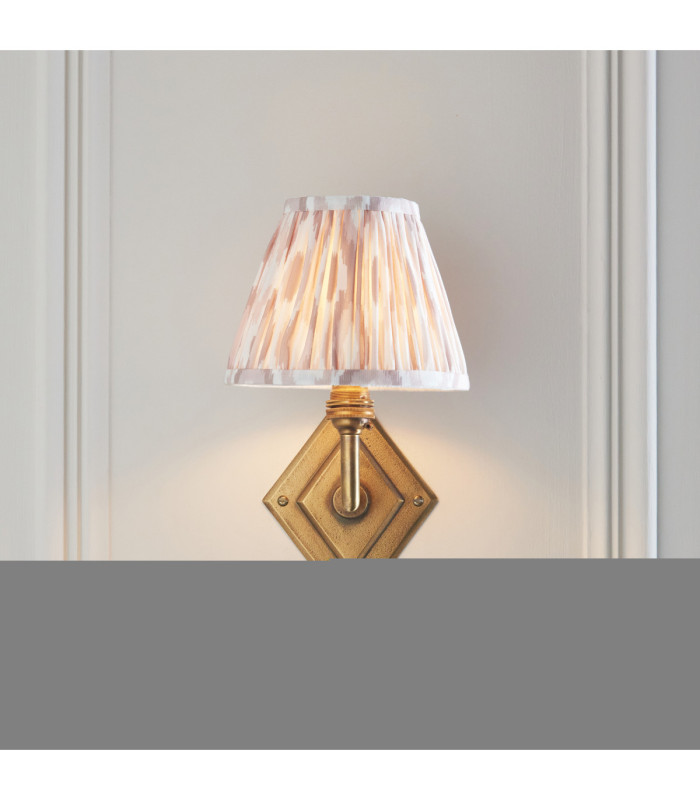 Diamond Angle & Ikat 16cm Wall Lamp Antique Brass Neutral Print-3