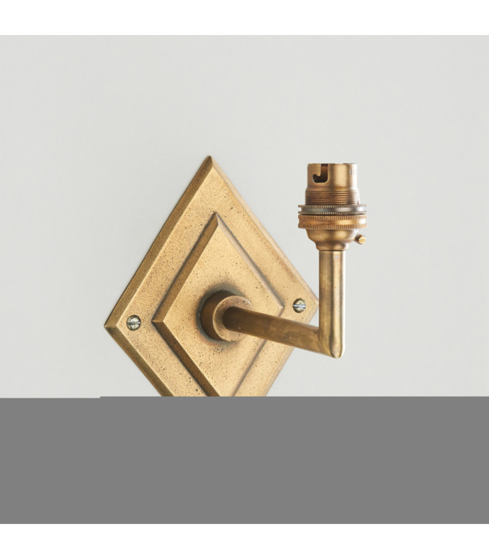 Diamond Angle & Ikat 16cm Wall Lamp Antique Brass Neutral Print-6