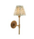 Halo Tall & Leaf 16cm Wall Lamp Antique Brass Herb Garden Green-1