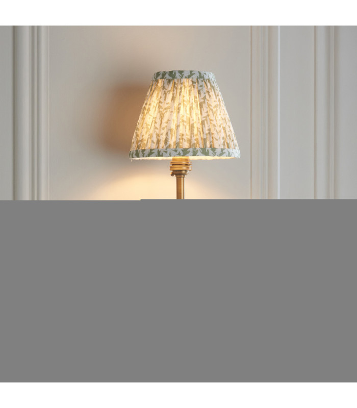 Halo Tall & Leaf 16cm Wall Lamp Antique Brass Herb Garden Green-4