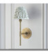 Halo Tall & Leaf 16cm Wall Lamp Antique Brass Herb Garden Green-5