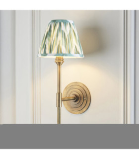 Halo Tall & Zigzag 16cm Wall Lamp Antique Brass Cotswold Green-2