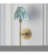 Halo Tall & Zigzag 16cm Wall Lamp Antique Brass Cotswold Green-5