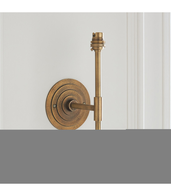 Halo Tall & Zigzag 16cm Wall Lamp Antique Brass Apricot Orange-6
