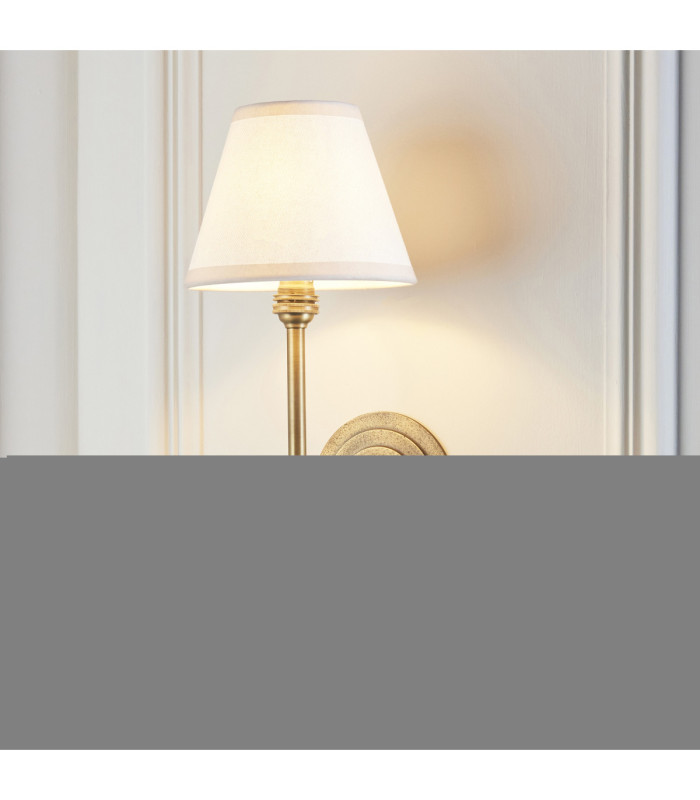 Halo Tall & Ivy 16cm Wall Lamp Antique Brass Vintage White-2