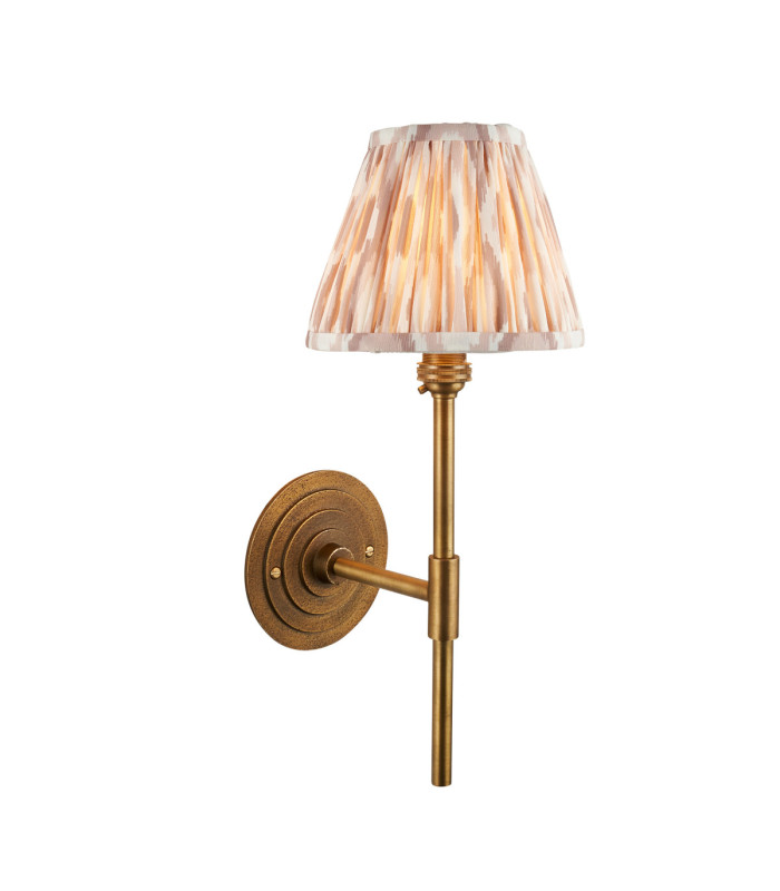 Halo Tall & Ikat 16cm Wall Lamp Antique Brass Neutral Print-1
