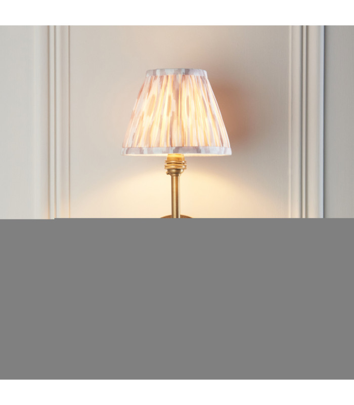 Halo Tall & Ikat 16cm Wall Lamp Antique Brass Neutral Print-3