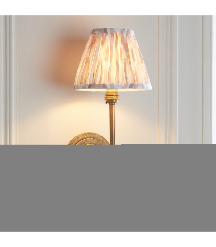 Halo Tall & Ikat 16cm Wall Lamp Antique Brass Neutral Print-4