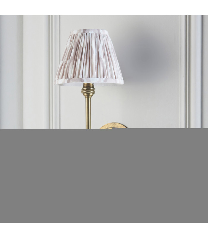 Halo Tall & Ikat 16cm Wall Lamp Antique Brass Neutral Print-5