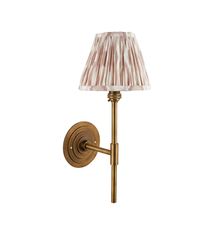 Halo Tall & Ikat 16cm Wall Lamp Antique Brass Neutral Print-9