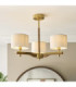 Heathcliff Multi Arm Semi Flush Ceiling Light Brushed Aged Brass-2