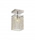 Semi Flush Ceiling Light, 1 x G9, IP44, Polished Chrome, Crystal - 1