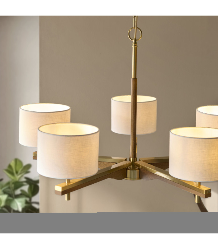 Heathcliff Multi Arm Pendant Light Brushed Aged Brass-4