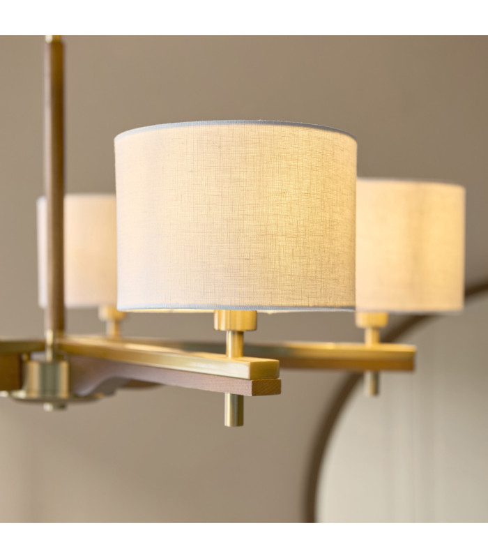 Heathcliff Multi Arm Pendant Light Brushed Aged Brass-5