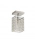 Semi Flush Ceiling Light, 1 x G9, IP44, Polished Chrome, Crystal - 3