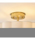 Serene Cylindrical Ceiling Light Brushed Aged Brass Vintage White Cotton-4