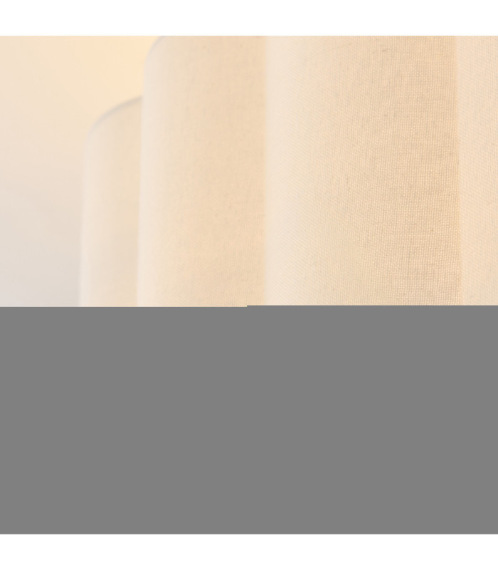 Serene Cylindrical Ceiling Light Brushed Aged Brass Vintage White Cotton-6