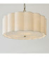 Serene Cylindrical Pendant Light Brushed Aged Brass Vintage White Cotton-5