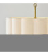 Serene Cylindrical Pendant Light Brushed Aged Brass Vintage White Cotton-6