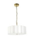 Serene Cylindrical Pendant Light Brushed Aged Brass Vintage White Cotton-10