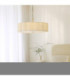 Serene Cylindrical Pendant Light Brushed Aged Brass Vintage White Cotton-2