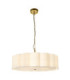 Serene Cylindrical Pendant Light Brushed Aged Brass Vintage White Cotton-9