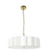 Serene Cylindrical Pendant Light Brushed Aged Brass Vintage White Cotton-10