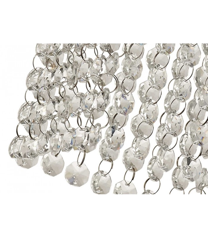 Semi Flush Ceiling Light, 1 x G9, IP44, Polished Chrome, Crystal - 7