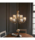 Berenice Multi Arm Pendant Light Antique Brass Clear Glass-2