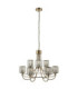 Berenice Multi Arm Pendant Light Antique Brass Clear Glass-9